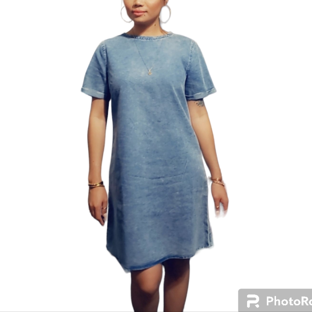Timing denim tunic